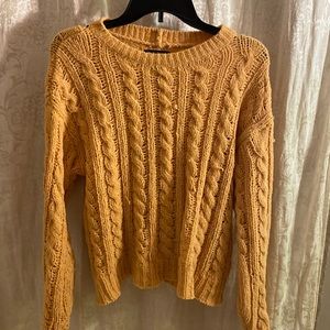 American Eagle mustard yellow super soft sweater